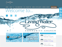 Tablet Screenshot of livingwatercc.com